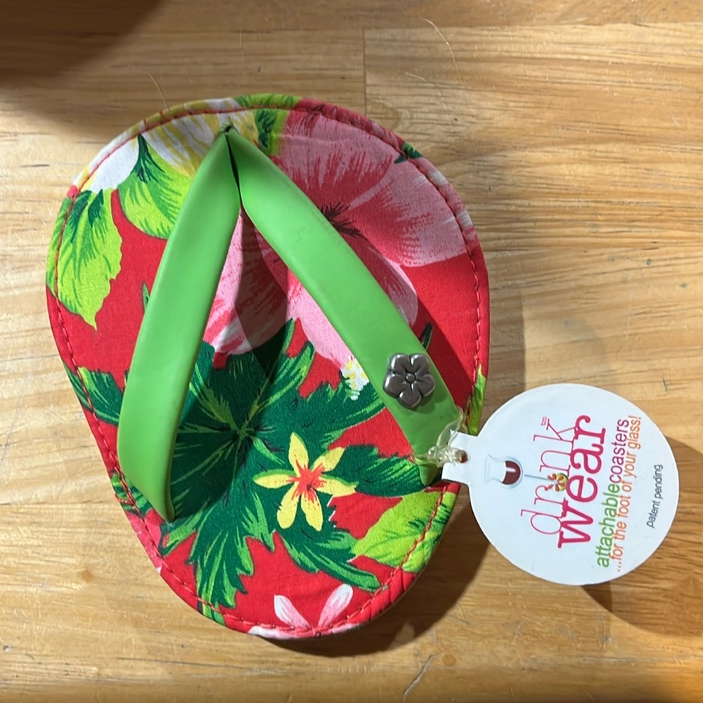 Hibiscus Hula Flip Flop Coaster